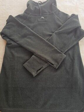 Simms Olive Green Textured Funnel Neck Pullover